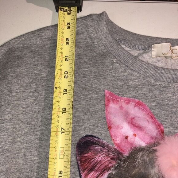 Women’s Large LC lizette collection Shirt. RARE Cat Face Anime Graphic LS - Picture 6 of 10